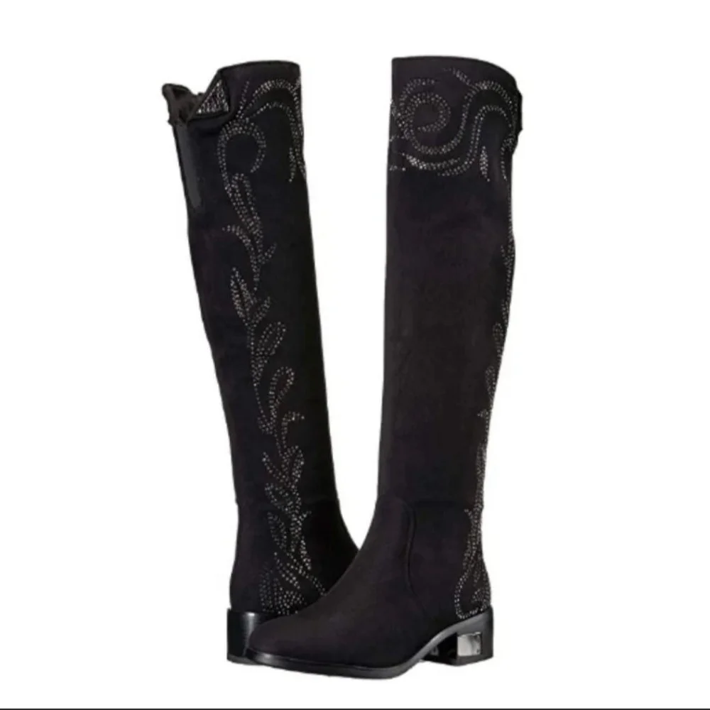 Azura Jani-B Over the Knee Boots Crystal Shaft Women’s Size 9